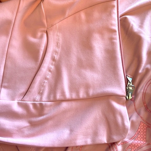 ADIDAS NWOT CLIMA 365 PINK ZIPUP JACKET AND MATCHING TEE SET SIZE MEDIUM - Picture 6 of 14